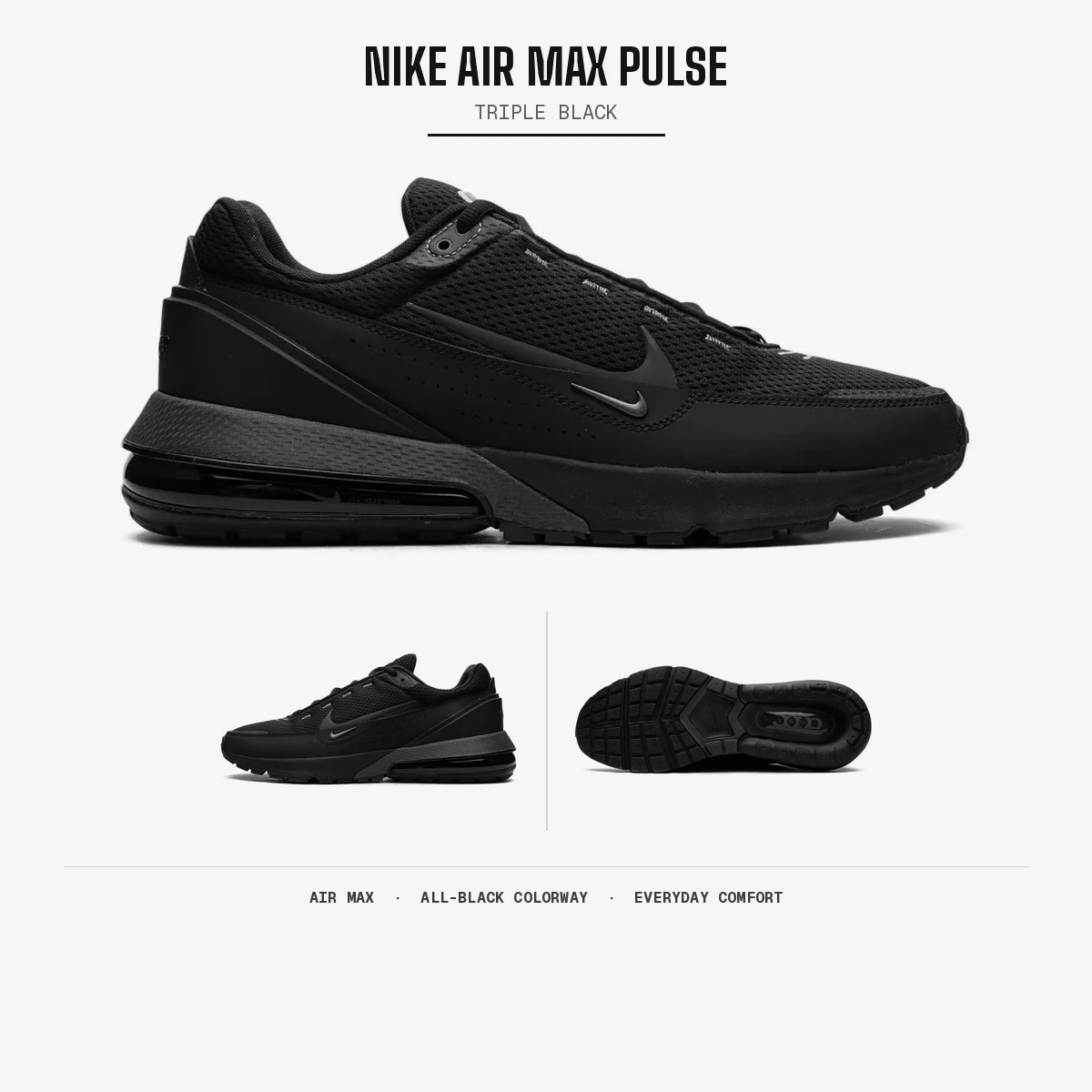 Chaussure Air Max Pulse 'Triple Black' Nike Pointure 42 original caba 🇫🇷👟🔥